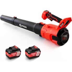 OUTIGO Soffiatore a Batteria, Dotato di 2 batterie da 4,5 Ah, velocità del vento 49 m/s, modalità a doppia velocità, soffiatore per foglie leggero per soffiare le foglie, pulire il cortile