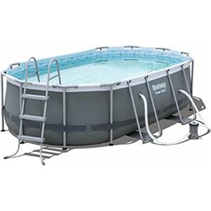 Bestway 56620-3 Set Piscina Fuori Terra Power Steel Ovale da 427x250x100 cm