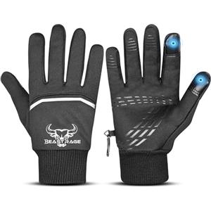 BEAST RAGE Guanti invernali impermeabili per bambini, per sport invernali e ciclismo, guanti caldi per touch screen, antiscivolo, termici, antivento, per ragazzi e ragazze, guanti da bici per