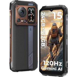 HOTWAV Cyber 16 Pro Rugged Smartphone Android 15-24GB+512GB/2TB TF/Octa-core Telefono Indistruttibile Cellulare Robusto, 6280mAh 6.6" HD+ 108MP+32MP+24MP, NFC/Face ID/OTG/GPS/Dual SIM 4G/IP68/IP69K
