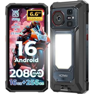 HOTWAV W11 Pro Rugged Smartphone Android 16 Telefono Indistruttibile | 16GB+256GB/1TB TF Cellulare Robusto, 20800mAh 6.6" 60Hz 64MP+16MP, Gemini AI, NFC/Face ID/OTG/GPS/Dual SIM 4G