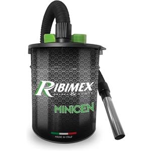 Ribimex Aspiracenere Elettrico Minicen, Aspiratore Compatto da 10 L, 800 W | Filtro HEPA Intercambiabile e Lavabile, Ideale per Aspirare Ceneri Fredde da Stufe, Caminetti e Barbecue, PRCEN011