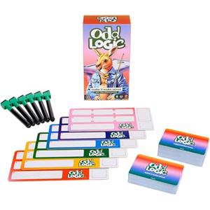 Mattel Games Odd Logic™, Gioco di società per famiglie, 8+, 3-6 giocatori | Dai un senso a tutto questo, un esilarante abbinamento di immagini per ragazzi e famiglie, perfetto per feste e serate, JVW92