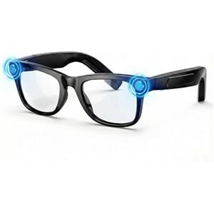 MYACUC Smart Glasses - Occhiali con Telecamera 8MP 1080P Occhiali Connessi IA, Anti-Oscillazione, con Registrazione Video, Doppio Microfono, 410 mAh con 16 Ore di Autonomia