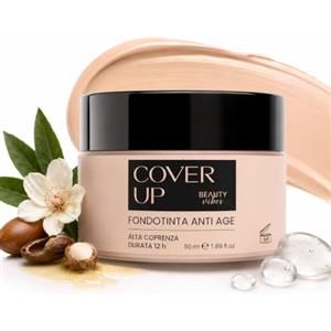 ALOHALABS CoverUp Fondotinta Idratante Anti-Rughe 50ml | Con Sodio Ialuronato, Copertura Modulabile da Media ad Alta, Effetto Naturale e Lunga Durata, Waterproof