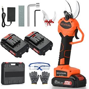 Vothen 40mm Forbici Potatura Elettriche, Cesoie Potatura Con 2 21V/2000 mAh | Professionali Forbici a batteria da potatura per Giardinaggio Albero Viti Pruning Tool