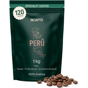 Incapto Caffè in Grani di Specialità 1kg | Origine Perù | 100% Arabica | Specialty Coffee 84.75 punti SCA | Tostatura Naturale e Artigianale | Finca Cajamarca, Cinfrocafé