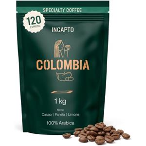 Incapto Caffè in Grani di Specialità 1kg | Origine Colombia | 100% Arabica | +80 punti SCA | Tostatura Naturale e Artigianale | Caffè Grani Naturale | Finca Huila, Cadifihuila