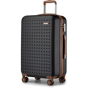 Kono Valigia Trolley Media 65cm Valigie Rigide Leggero con TSA Lucchetto e 4 Ruote Girevoli, Nero