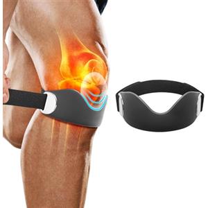 CEYOME Ginocchiera in silicone per rotulea, regolabile, antiscivolo, confezione singola, per uomini e donne, fascia rotula per corsa, escursionismo, maglioni, basket, squat, colore nero