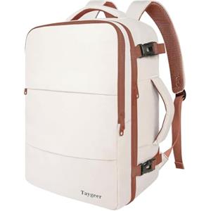 Taygeer Zaino Easyjet 45x36x20, Zaino Porta PC 15,6 Pollici, Zaini Viaggio | Zaino da Viaggio con Portascarpe, Zaino 45x36x20 Leggero per Easyjet, Borsa da Cabina Impermeabile per Scuola, lavoro, Beige