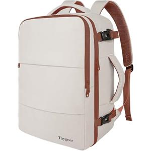 Taygeer Zaino 40x30x20 per Ryanair e Wizzair, Zaino Porta PC 15,6 Pollici | Zaino da Viaggio con Portascarpe, 24L Zaino Ryanair per Uomo e Donna, Borsa da Cabina Leggero per Scuola, Beige