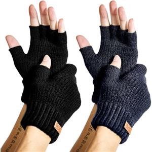 JYUYNY Guanti senza dita - Guanti Mezze Dita Invernali,Guanti Termici Caldi Guanti Senza Dita Fingerless Gloves Guanti in Maglia Unisex per Uomini e Donne