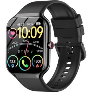 Kuizil 2026 Smartwatch Uomo Donna, 100+ Sportive Fitness Tracker con Sonno Contapassi Cardiofrequenzimetro, 1.96" Smartwatch con Effettua/Risposta Chiamate, Impermeabil IP68 Smart Watch per Android/iOS