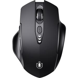 Uineer mouse wireless, [Aggiornato] mouse bluetooth ricaricabile Tri-mode (BT 5.0/4.0+2.4G Hz), Livello batteria visibile, Mouse ergonomico, 4 DPI regolabili, mouse senza fili