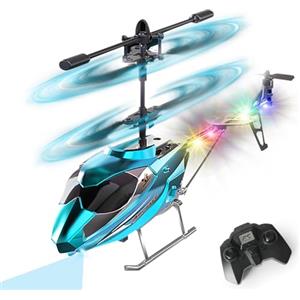 VATOS Elicottero RC Elicottero telecomandato 2.4G con luce LED, altezza fissa, decollo con un solo tasto, aerei RC per interni festival per ragazzi ragazze
