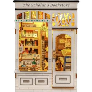 CUTEBEE Book Nook: Kit Miniatura Fai da Te per Adulti, Puzzle 3D in Legno Fermalibri | Regalo Donne Amanti Libri (The Scholar's Bookstore)
