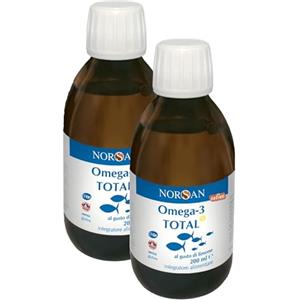 NORSAN TOTAL Omega 3 liquido senza reflusso 2x200 ml I Fish oil Omega 3 2000mg Omega 3 Olio di pesce naturale I Olio di pesce omega 3 IFOS ad alto dosaggio I Omega 3 EPA DHA & 800 UI di vitamina D3