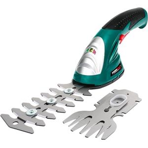 POSENPRO Tosasiepi da 7,2 V, Cesoie Elettriche, 2 in 1 Forbici/Tagliasiepe a batteria, Batteria Integrata da 1,5 Ah, 2 Lame, Tosasiepi Elettrico con Chiave di Sicurezza, Tagliaerba/Arbusto