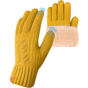 ARFNKIM Guanti invernali con fodera in pile - touch screen guanti caldi elasticizzati per corsa sci ciclismo guida - donna e uomo