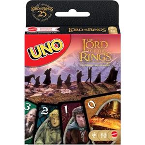 Mattel Games UNO Il Signore degli Anelli, 7+ anni, 2-10 giocatori | Grafiche ispirate al film con regola speciale "Caccia all'Anello", per bambini, ragazzi e famiglie, JMF13