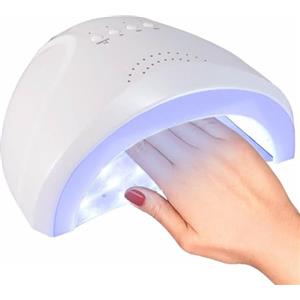 BAKAJI Lampada Unghie UV LED con e Pulsanti Timer, Asciugatura Rapida, Fornetto Polimerizzante 48 W Professionale Bianco per Smalto, Gel, Nail Art, Semipermanente, Ricostruzione, Pedicure e Manicure