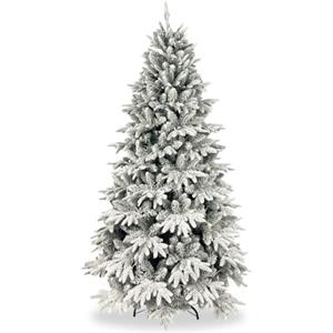 XMAS COLLECTION Albero di Natale Nevira Innevato 210 cm con Apertura a Ombrello | 1205 Rami, Effetto Neve, Montaggio Facile, Altezza 210 cm, Struttura Robusta