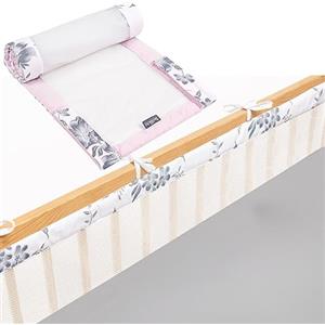 Bellochi Growing in style Bellochi Paracolpi Lettino 360 cm - Certificato OEKO TEX - Paracolpi Culla Universale in Morbido - Paracolpi per Letto Reversibile per Materasso 120x60 cm Pink Berry