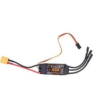 Fyearfly 30A-40A Brushless ESC, RC Drone Airplane Upgrade Part, 5V Bec Output Xt60 Spina, Protezione a bassa tensione, per elicotteri RC, batterie al litio Fpv (40A)