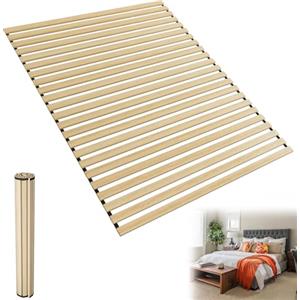 UISEBRT Rete a doghe in legno di abete rosso, 23 listelli, 140 x 200 cm, doghe in legno con elastico nero, adatta a tutti i tipi di materassi, portata fino a 300 kg