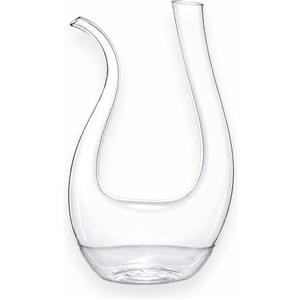 KORAT Decanter per Vino in Vetro Soffiato 1 Litro, Caraffa Decantatore Design Elegante per Vino Rosso, Ossigenazione Ottimale, Versata Anti Goccia, Regalo Sommelier, 20x10x35 cm