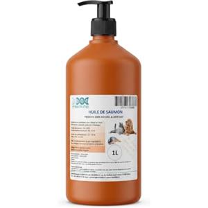 Medilife Olio di Salmone per Cani e Gatti, Integratore Naturale con Omega 3-6-9 e Vitamine, 1L