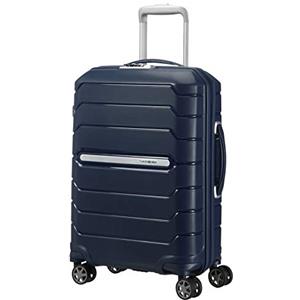Samsonite Flux Trolley da cabina, 55 cm | Blu Navy, trolley rigido espandibile, 37/44 L, con lucchetto TSA e ruote girevoli scorrevoli