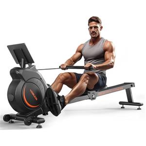 YOSUDA Vogatore Professionale per Casa, 16 Livelli di Resistenza, Vogatore Magnetico Silenzioso con APP, Monitor Bluetooth & Stent Capacità di Carico 160KG