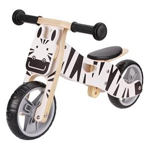 Proludis Giocattoli Minibike 2 in 1 Zebra - Balance Bike in Legno per Bambini da 18 Mesi in Su, Portata Max 20 kg