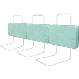 UISEBRT - Sponda di protezione per letto, 3 pezzi, 50 cm, protezione anticaduta, per bambini, 5 fori, regolabile in altezza, protezione di sicurezza, per neonati, bambini e ragazzi, 150 cm, verde
