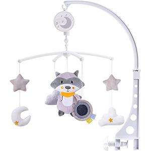 McNory Baby Mobile per culle con Musica,Mobile Giostrina Culla Neonato,Bear Music Box Mobile con Musica Rilassante, Sonagli sospesi