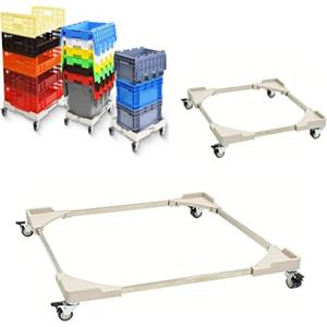 Genérico Supporto for mini frigorifero con ruote, base mobile regolabile, base mobile for elettrodomestici, carrello con piattaforma a 4 ruote for lavatrice, frigorifero e asciugatrice(S)