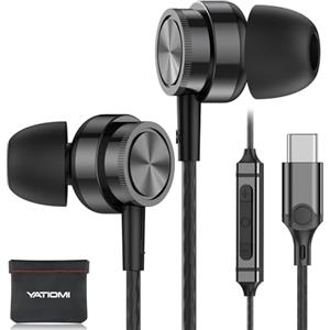 Yatloml Auricolari Cablati USB‑C,Cuffie In‑Ear con Driver Dinamico da 10mm e Chip DAC Integrato,Cavo TPE Antigroviglio e Flessibile, Isolamento Acustico Passivo,Compatibili con Samsung iPhone 17/16 iPad
