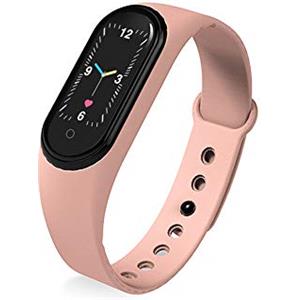 Generico M5 Bracciale Smart Band, IP67 impermeabile orologi intelligenti, pressione sanguigna Fitness Tracker, Smartband braccialetti fitness, Activity Tracker (Rosa)