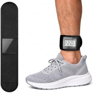 KERYBW Cinghia alla caviglia pedometro regolabile sport, cinturino sportivo | Chiusura in , compatibile con tracker e pedometro, neoprene traspirante, per camminare e correre, colore nero