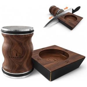 SanHOUSE Affilacoltelli a rotelle, affilacoltelli magnetico multi-angolo, affilacoltelli professionale, knife sharpener in diamante e ceramica, offre un'affilatura da 15 a 22 gradi (MARCHIO FRANCESE)