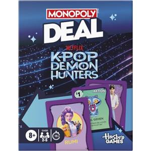 Monopoly Deal: KPop Demon Hunters gioco di carte | Giochi di famiglia per bambini, adolescenti, adolescenti e adulti | 2-5 giocatori | 15 minuti | Età 8+ - Versione tedesca