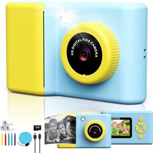 ULEWAY Macchina Fotografica Bambini Istantanea | 2,4" Schermo | 1080P HD Fotocamera Bambini con Flash LED | Scheda SD 32G | Carta per Stampante| Regalo Bambina e Bambino 3 4 5 6 7 8 9 10 11 12 Anni