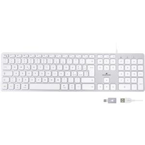 Bluestork KB Mac - Tastiera Mac con Cavo USB-C/USB-A, QWERTY IT | QWERTY IT LAYOUT, Con Cavo USB-C/USB-A, Tastiera Mac Silenziosa, Compatibile Mac/iPad