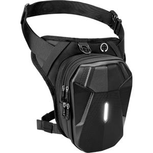ISEYOU Marsupio da Gamba per Moto, Borsa Gamba Moto per Uomo & Donna in Eva con Multitasche Borsello Multifunzione per Escursionismo, Campeggio, Arrampicata, Ciclismo, Pesca, Corsa