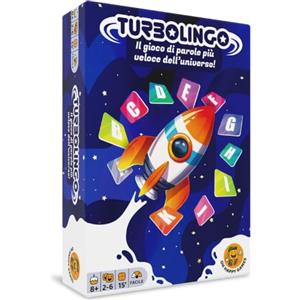 Oh Happy Games Turbolingo - Il Gioco di Parole Più Veloce - 2-6 giocatori da 8 anni | Gioco di società per feste: forma parole, ruba quelle degli altri - 110 carte, 3 manche, 15 min - regalo e viaggio