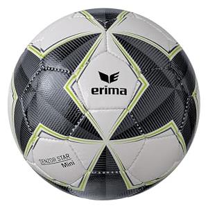 Erima Pallone da Calcio Mini SENZOR STAR MATCH Unisex Gioventù (7192415), Nero/Grigio, 00