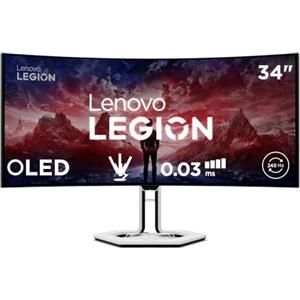 Lenovo Legion Pro 34WD-10 Monitor Gaming OLED 34" WQHD | 240Hz | 0.03 ms | DP 1.4, 2x HDMI 2.1 | AMD FreeSync Premium Pro | Regolabile | VESA 100x100