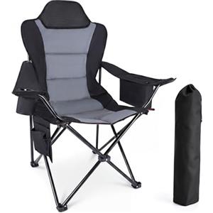 YEAUPE PRO sedia da campeggio pieghevole imbottita, portata fino a 150 kg, XL